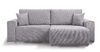 Диван-кровать угловой Оксфорд 712 композиция 1, шенилл MUZA 07 светло-серый, модульная система, сборка на любую сторону