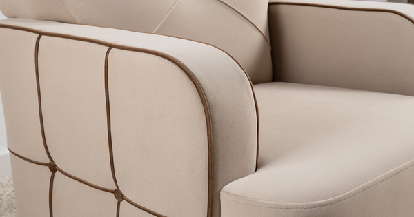 Кресло для отдыха Черри ТК 284 велюр Irida 02 светло-бежевый, Эвита шоколад бежево-коричневый