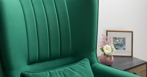 Кресло для отдыха Феличе ТК 529 велюр Велутто 33 темно-зеленый малахитовый