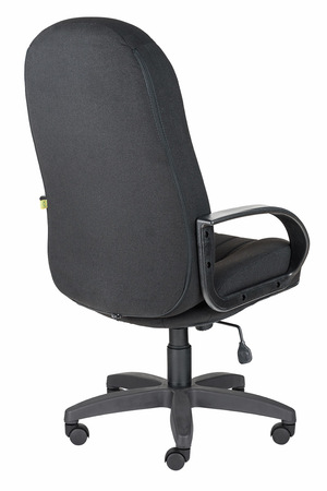 Кресло на колесах Гармония ультра ткань черный, крестовина пластик, подлокотники пластик, механизм качания