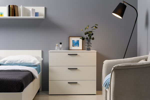 Спальня Эйр композиция 2 белый РЕ шагрень, спальное место 120 х 200