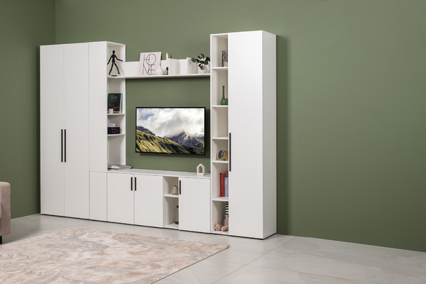 Шкаф Эйр 16.324.02 белый РЕ шагрень, собирается на любую сторону