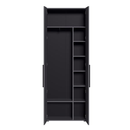 Шкаф для одежды Эйр 13.340 серый графит 0162 РЕ, собирается на любую сторону