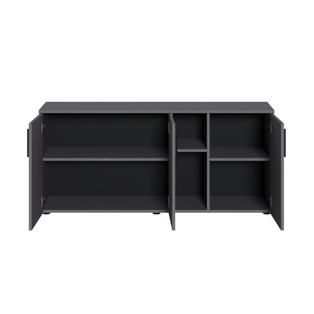 Тумба под ТВ Эйр 16.55 серый графит 0162 РЕ, собирается на любую сторону