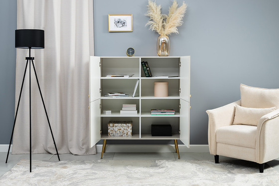 Шкаф Флоу 16.329 кашемир 5981 BS, белый PE шагрень, фотопечать