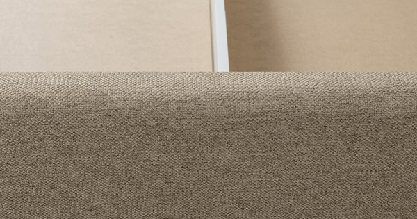 Кровать Миа 180 рогожка бежево-коричневый, кант желтовато-коричневый с ортопедическим основанием и подъемным механизмом