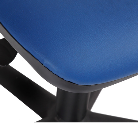 Кресло Престиж Самба обивка кожзам синий, подлокотники пластик, крестовина пластик, механизм отклонения спинки
