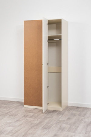 Шкаф угловой Марион 16.339 слоновая кость С341 PE, слоновая кость 6898 ПВХ (собирается на любую сторону)