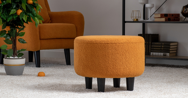 Пуф Шон ТП 272 велюр Romeo 05 оранжевый