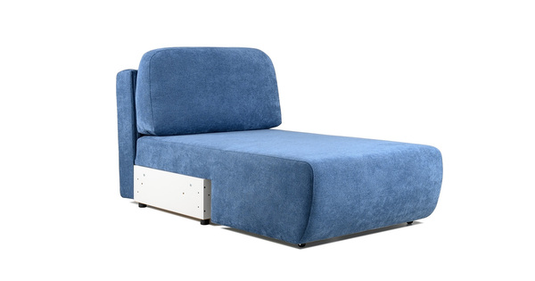 Диван-кровать угловой Тэдди 1504 композиция 2, букле Pique 009 синий, модульная система, сборка на любую сторону